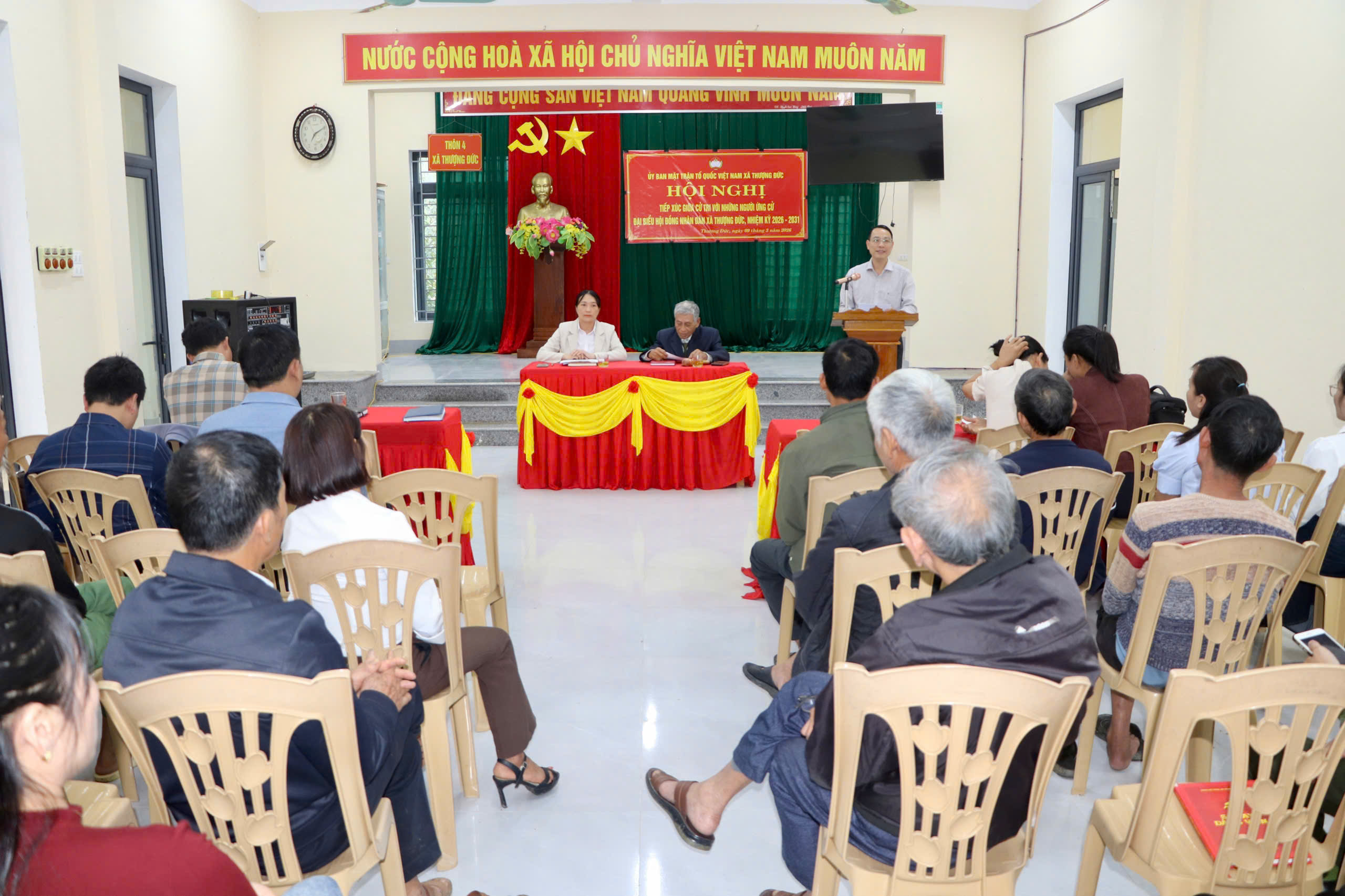 Hội nghị tiếp xúc cử tri với người ứng cử Đại biểu HĐND xã, nhiệm kỳ 2026-2031 tại Đơn vị bầu cử số 04.