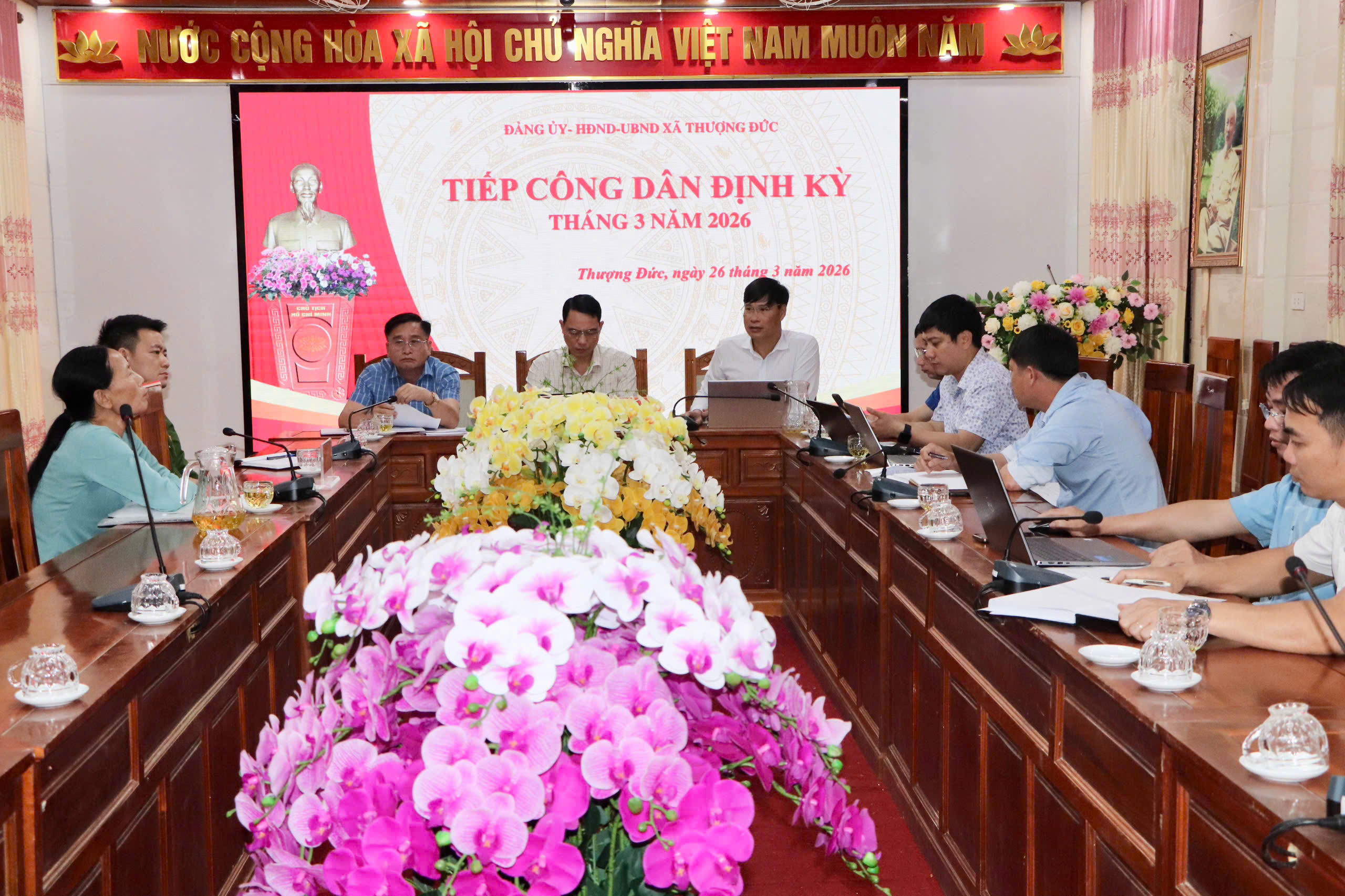 Lãnh đạo xã Thượng Đức tiếp công dân định kỳ tháng 03/2026