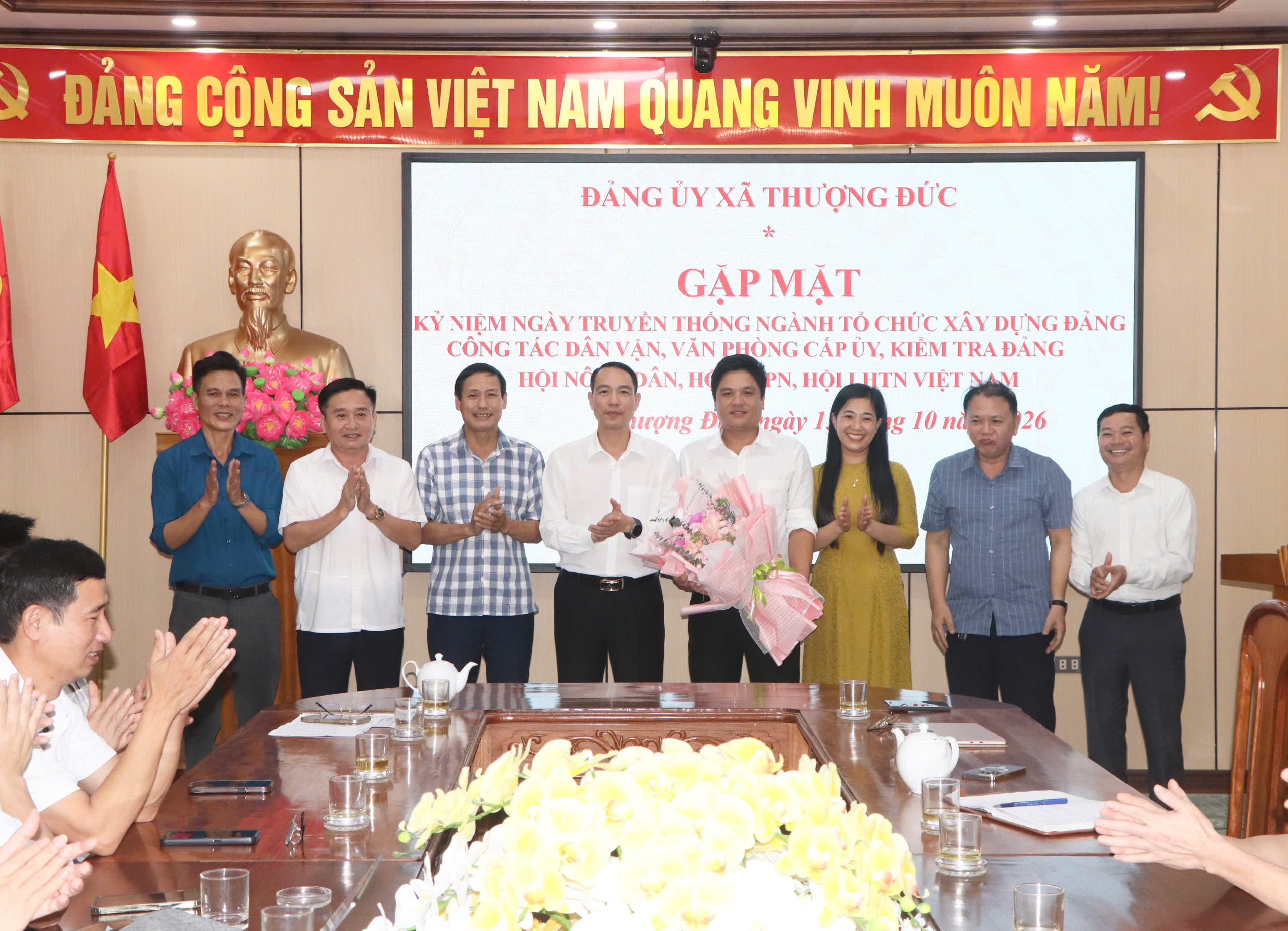 Xã Thượng Đức gặp mặt kỷ niệm ngày truyền thống các ban xây dựng Đảng và các tổ chức chính trị - xã hội.