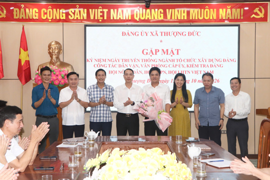 Xã Thượng Đức gặp mặt kỷ niệm ngày truyền thống các ban xây dựng Đảng và các tổ chức chính trị - xã hội.
