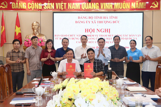 Thượng Đức: Bàn giao chức năng, nhiệm vụ tham mưu công tác Dân vận từ Ban Xây dựng Đảng sang Ủy ban MTTQ Việt Nam xã