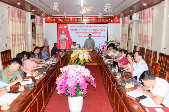Xã Thượng Đức tiếp công dân định kỳ tháng 7/2026 ( Phiên thứ nhất). 