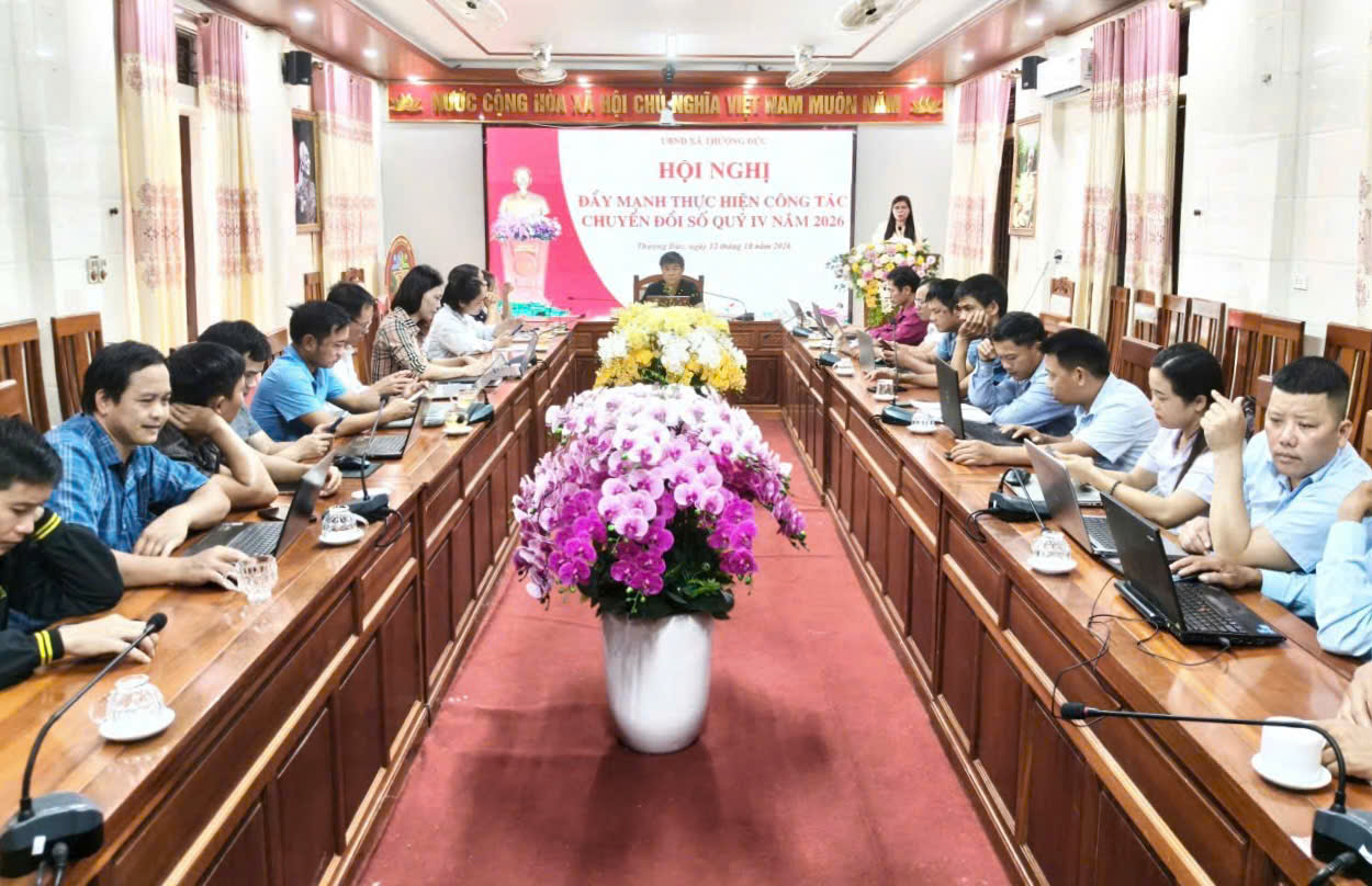 Xã Thượng Đức tập trung đẩy mạnh thực hiện công tác chuyển đổi số.