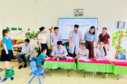 Xã Thượng Đức: 100% trẻ mầm non được khám sức khỏe định kỳ 