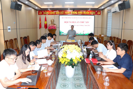 Hội nghị Ban Thường vụ Đảng ủy xã Thượng Đức thảo luận, cho ý kiến các nội dung trình Kỳ họp HĐND thường lệ giữa năm 2026.